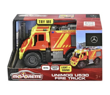 Load image into Gallery viewer, Majorette Mercedes Unimog Fire Truck
