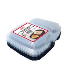 Load image into Gallery viewer, Papco Microwaveable Container 2 Compartment With Lid
