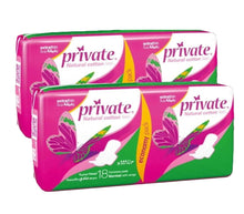 Load image into Gallery viewer, Private Cotton Feel Pads Extra Thin Normal With Wings

