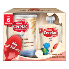 Load image into Gallery viewer, Nestle Cerelac Wheat + Cerelac Apple Puree
