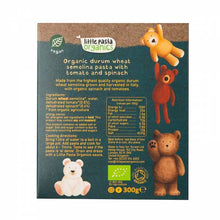 Load image into Gallery viewer, Little Pasta Organics Spinach &amp; Tomato Teddy Shaped Pasta
