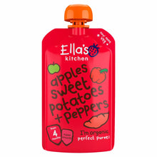 Load image into Gallery viewer, Ella's Kitchen Organic Apples, Sweet Potatoes &amp; Peppers Baby Food
