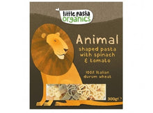 Load image into Gallery viewer, Little Pasta Organics Animal Shaped Pasta With Spinach &amp; Tomato
