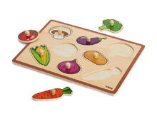 Load image into Gallery viewer, Viga Wooden Knob Puzzle Vegetables
