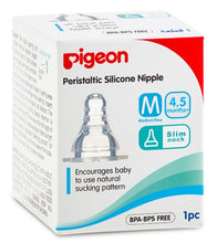 Load image into Gallery viewer, Pigeon Peristaltic Silicone Nipple 4-5 months
