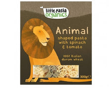 Load image into Gallery viewer, Little Pasta Organics Animal Shaped Pasta With Spinach &amp; Tomato
