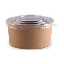 Load image into Gallery viewer, Kraft Container With Lids Round 1000ml
