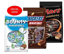 Load image into Gallery viewer, Bounty Mars &amp; Snickers Miniatures Assorted Chocolate
