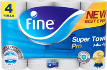 Load image into Gallery viewer, Fine Super Pro Kitchen Paper Towels 3 Ply
