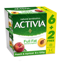 Load image into Gallery viewer, Activia Full Fat Peach &amp; Apricot Yoghurt Promo (6 + 2 Free)
