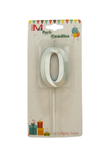 Load image into Gallery viewer, Birthday Candle Silver No. 0
